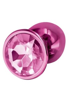 Metalni analni plug sa cirkonom u roze boji AT 1220-1